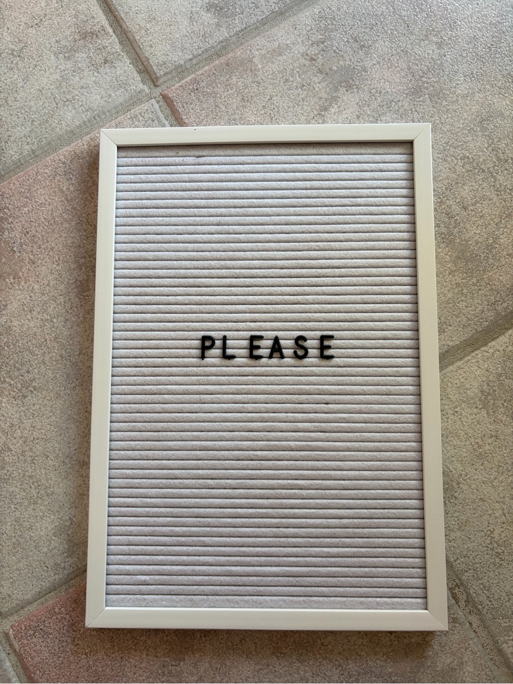 Neutral Letter Board with Black Letters